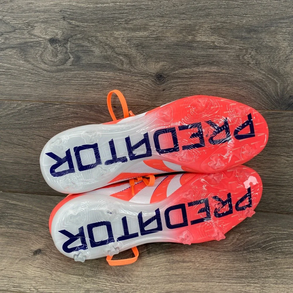 Adidas Predator Pro FG Soccer Cleats Mens 8.5 Orange Blue JI1196 HybridTouch